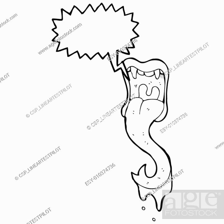 cartoon shouting halloween mouth with long tongue, Stock Photo, Picture And  Low Budget Royalty Free Image. Pic. ESY-010374736 | agefotostock