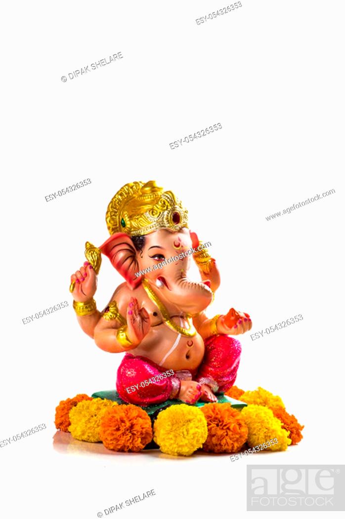 Hindu God Ganesha. Ganesha Idol on white Background, Stock Photo, Picture  And Low Budget Royalty Free Image. Pic. ESY-054326353 | agefotostock