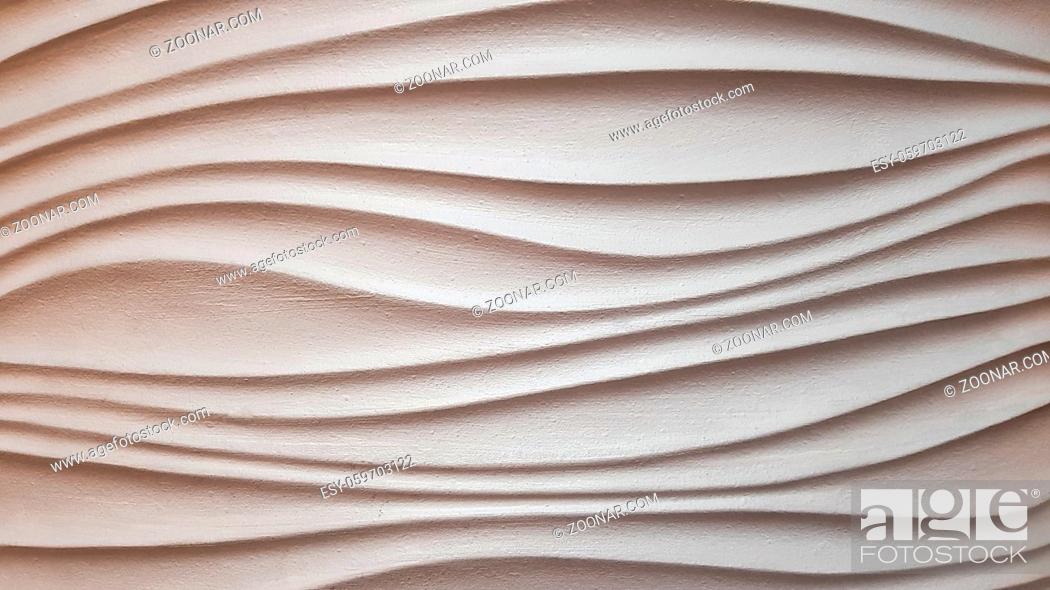 Stock Photo: Gypsum texture. Wavy background. Interior decoration of walls or panels. white background of abstract waves. Abstract pattern, wave wavy modern.
