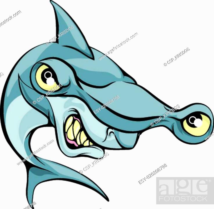 Hammer head shark cartoon, Stock Vector, Vector And Low Budget Royalty Free  Image. Pic. ESY-020208798 | agefotostock