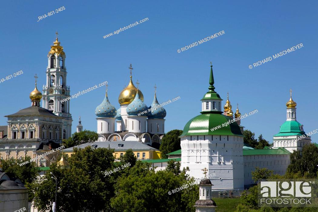 Stock Photo: Overview, The Holy Trinity Saint Sergius Lavra, UNESCO World Heritage Site, Sergiev Posad, Russia, Europe.