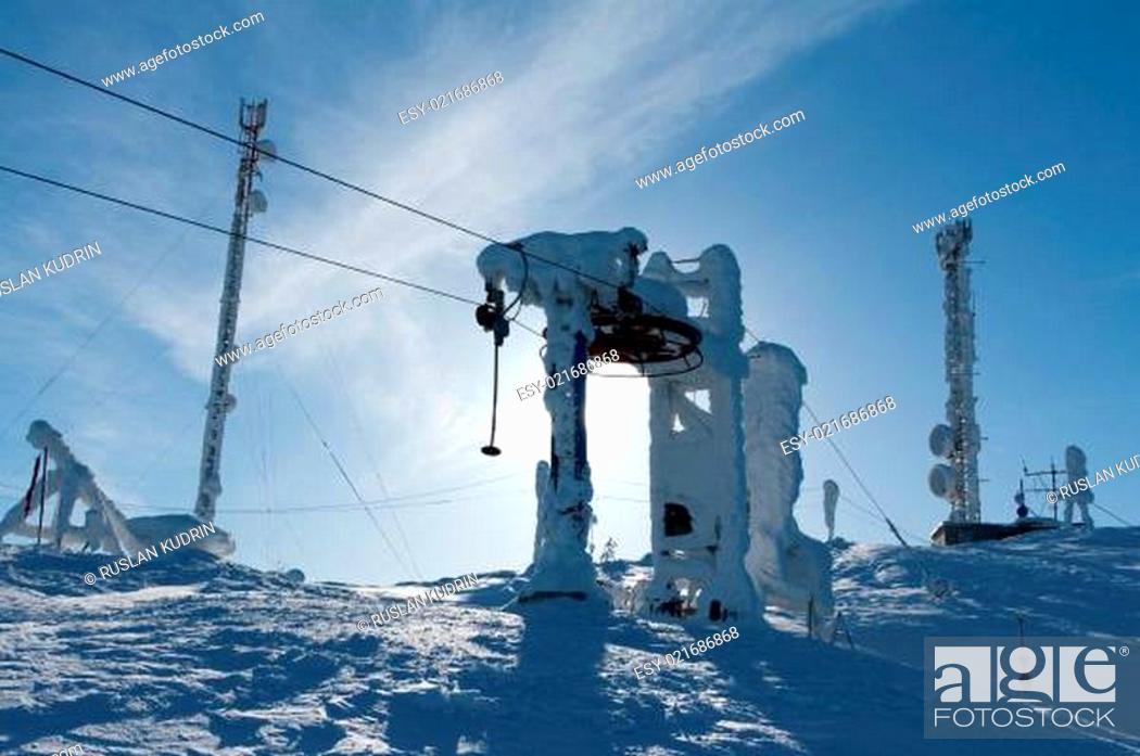 Stock Photo: support the ski lift.