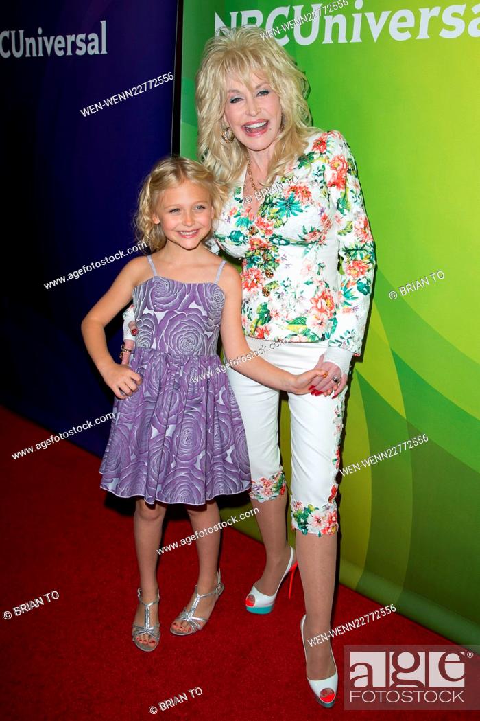 Stock Photo: Celebrities attend 2015 NBCUniversal's press tour at the Beverly Hilton Hotel. Featuring: Alyvia Lind, Dolly Parton Where: Los Angeles, California.
