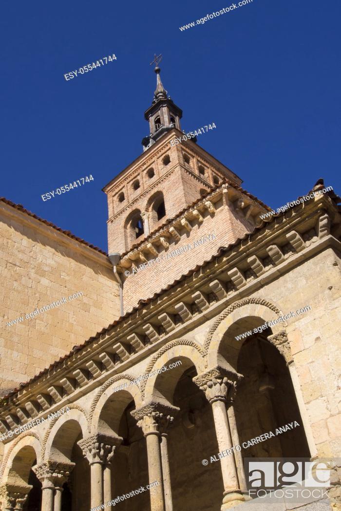 Stock Photo: Romanesque Church of San Martín, Segovia, UNESCO World Heritage Site, Castilla y León, Spain, Europe.