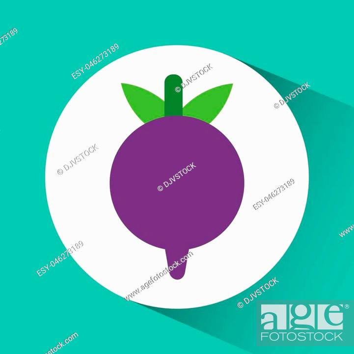 Stock Vector: onion inside circle icon. Organic and healthy food theme. Colorful design. Vector illustration.