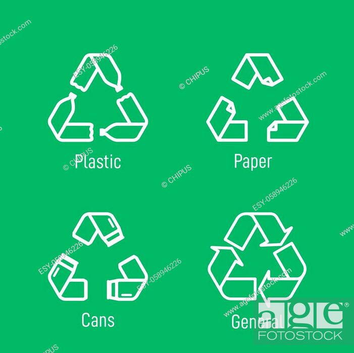 Plastic Sign or Sticker Aluminium Cans Waste Recycling All Sizes/Materials 