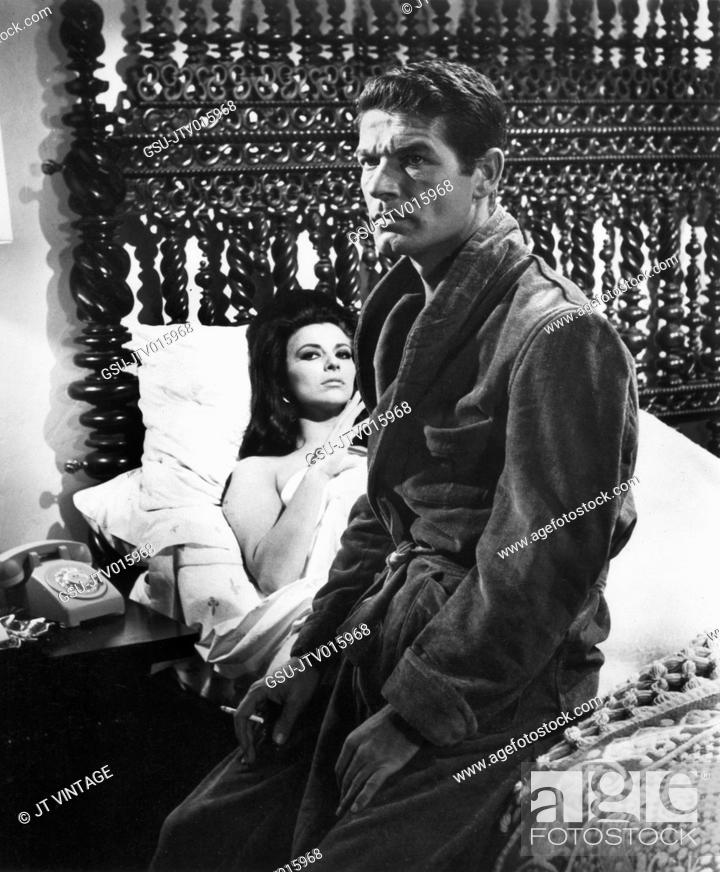 Stock Photo: Giovanna Ralli, Stephen Boyd, on-set of the Film, The Caper of The Golden Bulls, 1967.
