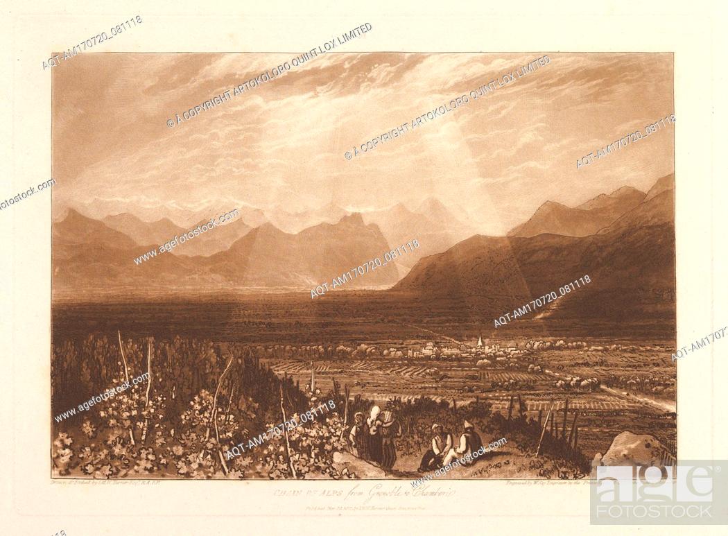 Photo de stock: Chain of Alps from Grenoble to Chamberi (Liber Studiorum, part X, plate 49), May 23, 1812, Etching and mezzotint; first state of four, plate: 7 x 10 3/8 in.