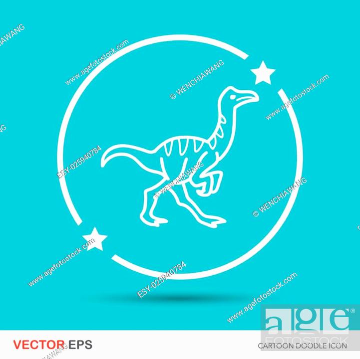 Stock Vector: dinosaur doodle.