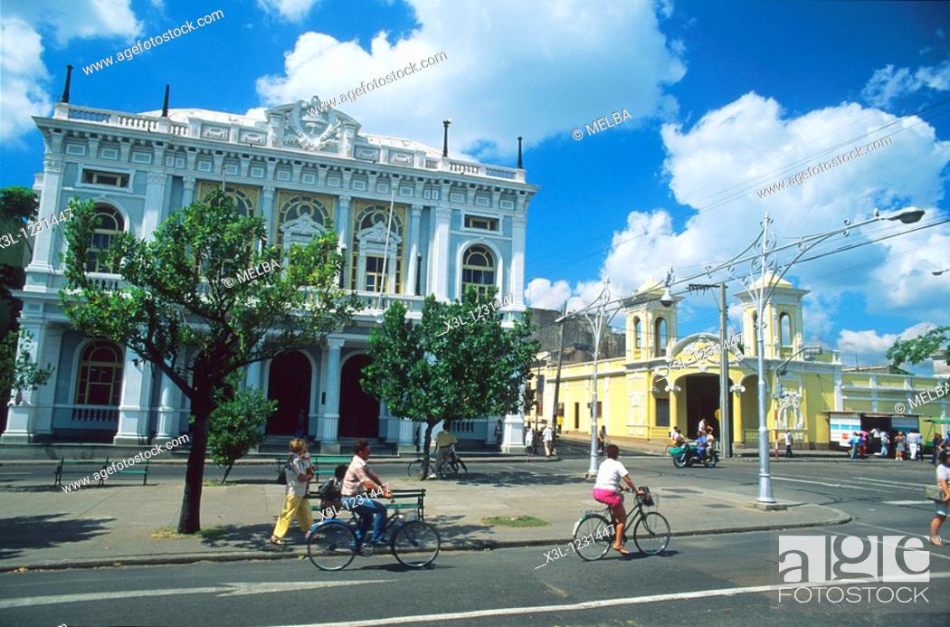 Stock Photo: Prado Avenue Cienfuegos Cuba.