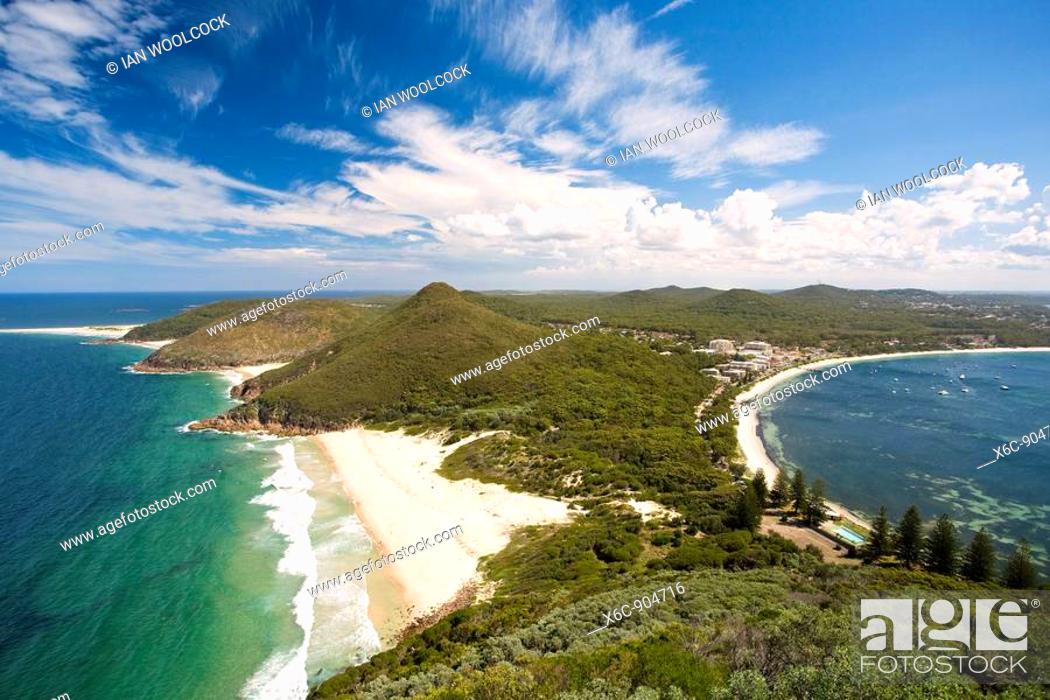 Stock Photo: View from Tomaree Head Lookout, Port Stepehens, New south Wales, Australia.