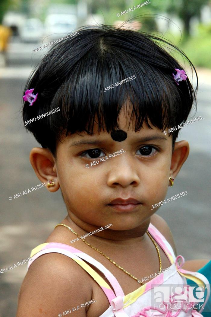 Portrait of a little girl Sri Lanka June 26, 2007, Stock Photo, Picture And  Rights Managed Image. Pic. MWO-MW008503 | agefotostock