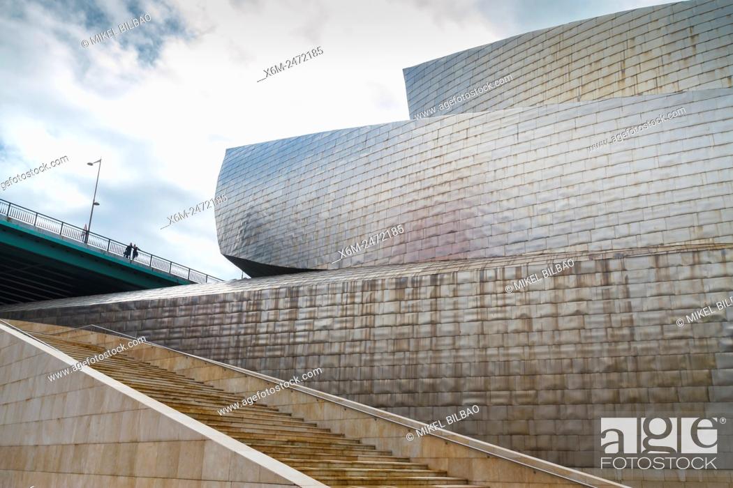 Stock Photo: Guggenheim Museum of Art. Bilbao, Biscay, Spain, Europe.