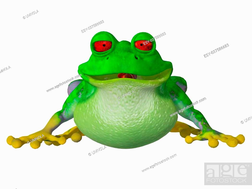 3d cartoon frog, Stock Photo, Picture And Low Budget Royalty Free Image.  Pic. ESY-037586683 | agefotostock