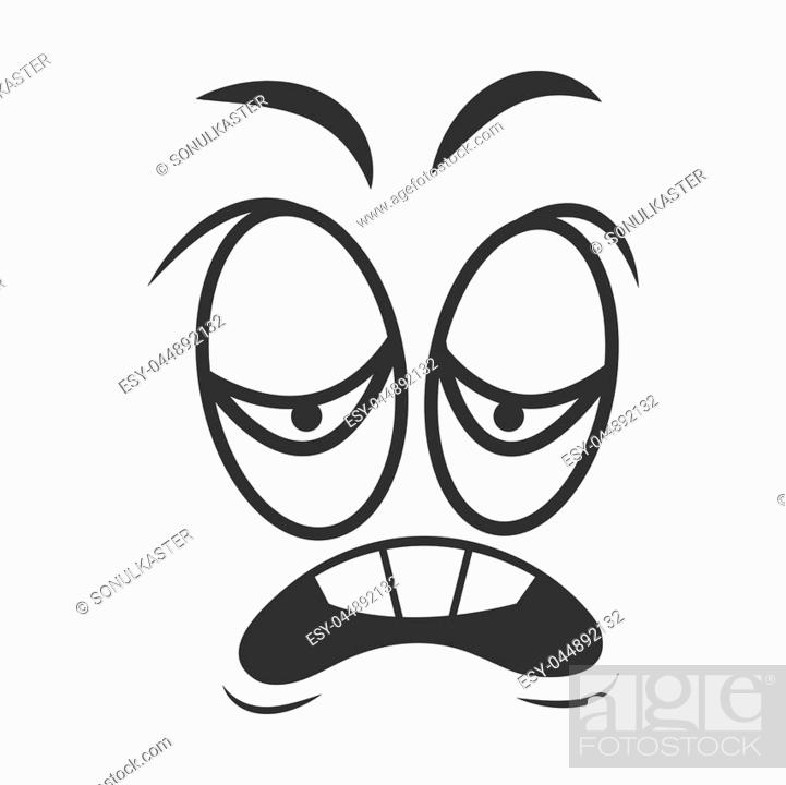 Funny face with emotion of disgust black and white sketch picture, Stock  Vector, Vector And Low Budget Royalty Free Image. Pic. ESY-044892132 |  agefotostock