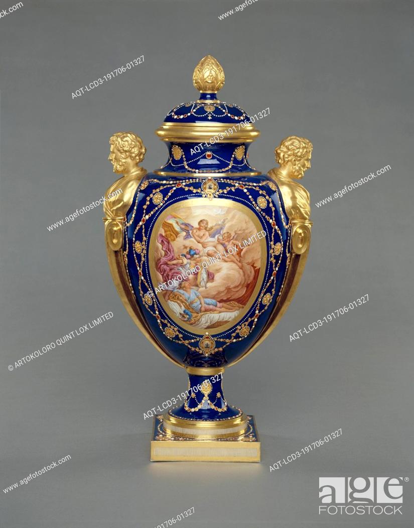 Stock Photo: Central Vase (Minerva Protects Telemachus and preserves him from Cupid's darts), Shape designed by Jacques-François Deparis (French, active 1746 - 1797).
