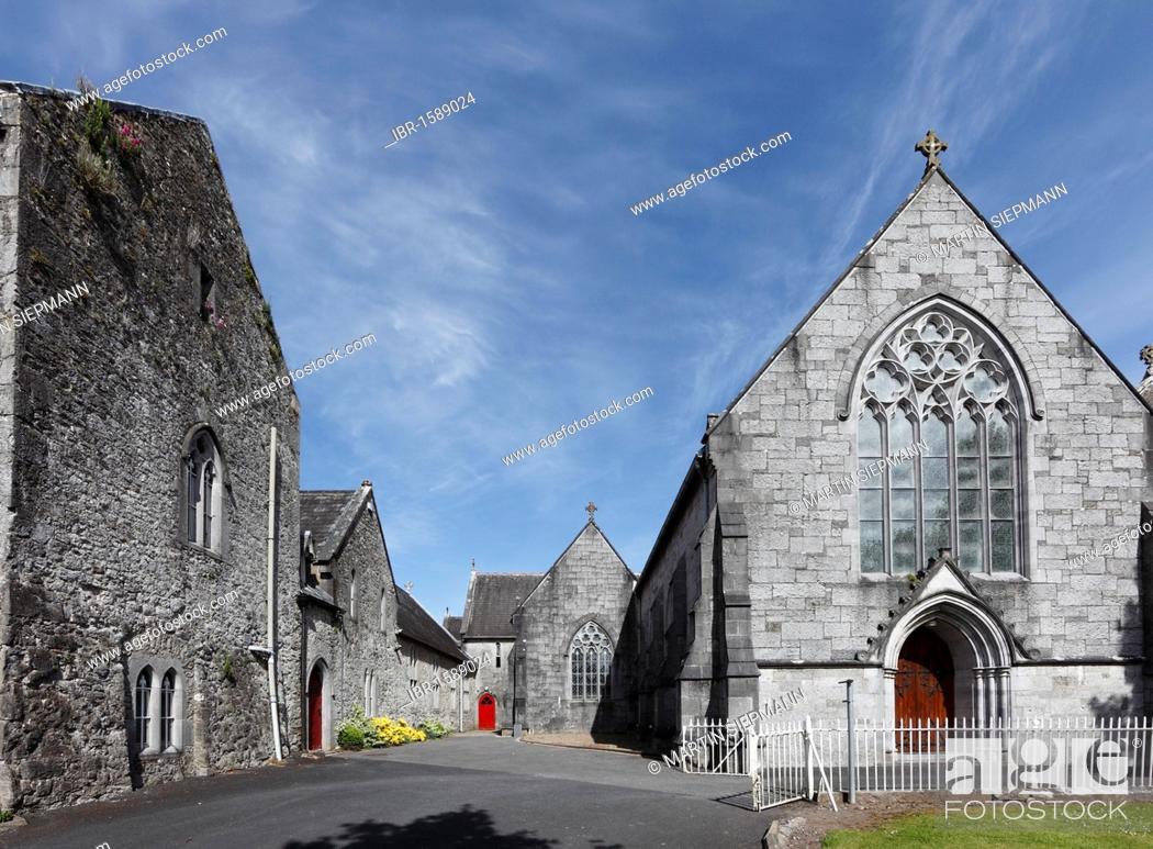 Stock Photo: Trinitarian Abbey, Adare, County Limerick, Ireland, British Isles, Europe.