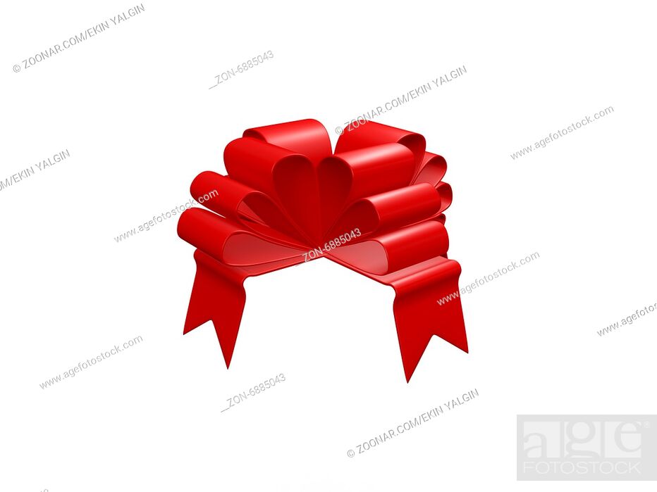 Imagen: Shiny red ribbon for designs, isolated on white background.