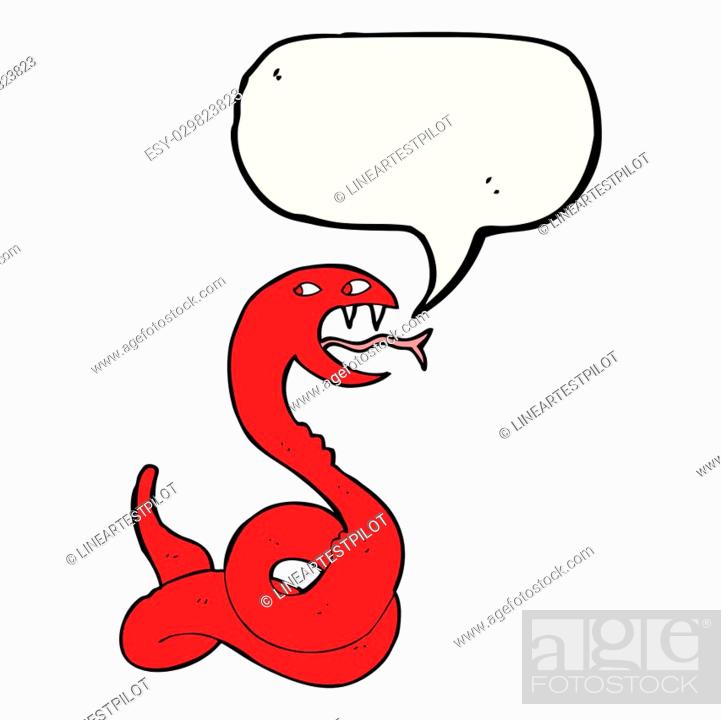 cartoon hissing snake with speech bubble, Stock Photo, Picture And Low  Budget Royalty Free Image. Pic. ESY-029823823 | agefotostock