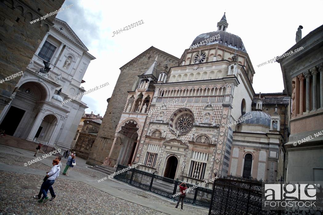 Stock Photo: The Basilica Santa Maria Maggiore in the old town 'Citta Alta', Bergamo, Italy, 29 August 2013. Photo: Daniel Naupold | usage worldwide.