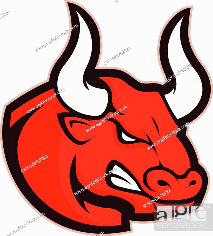 Clipart picture of an angry bull head cartoon mascot logo character, Stock  Vector, Vector And Low Budget Royalty Free Image. Pic. ESY-045762023 |  agefotostock
