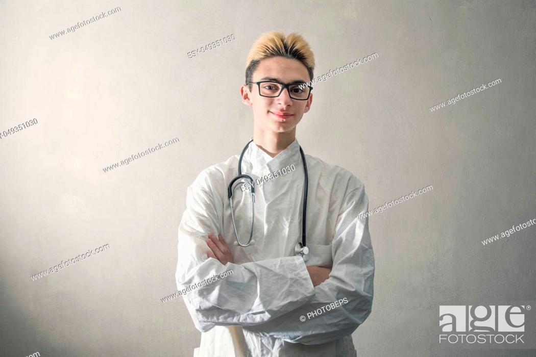 Stock Photo: a Portrait of a young doctor.
