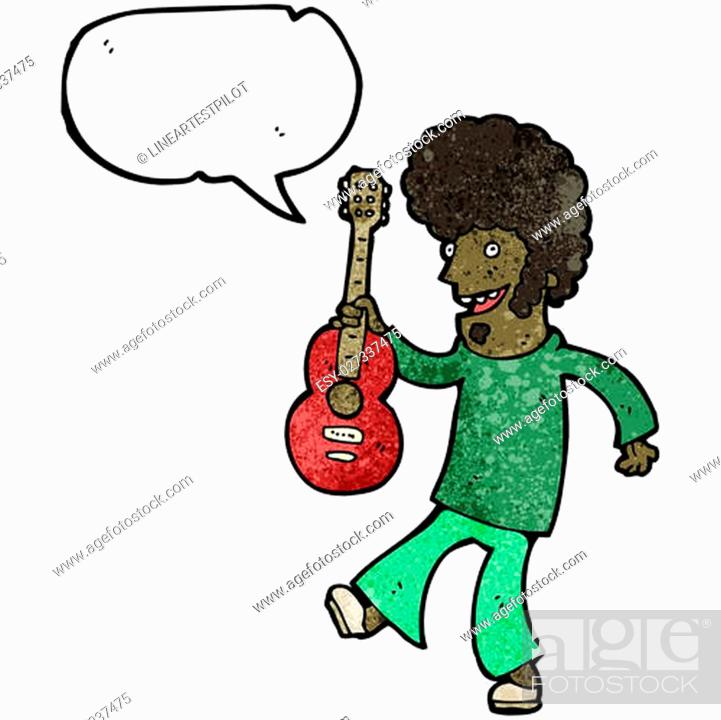 cartoon guitar player, Stock Vector, Vector And Low Budget Royalty Free  Image. Pic. ESY-027337475 | agefotostock