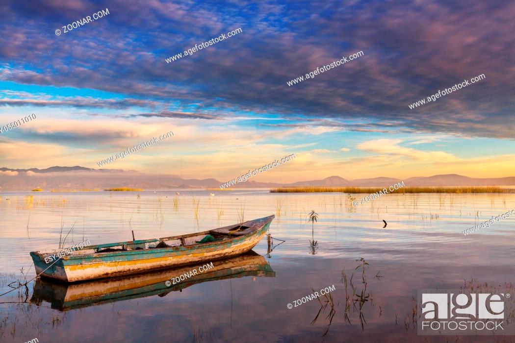 Stock Photo: The fishing boats in Mexico.