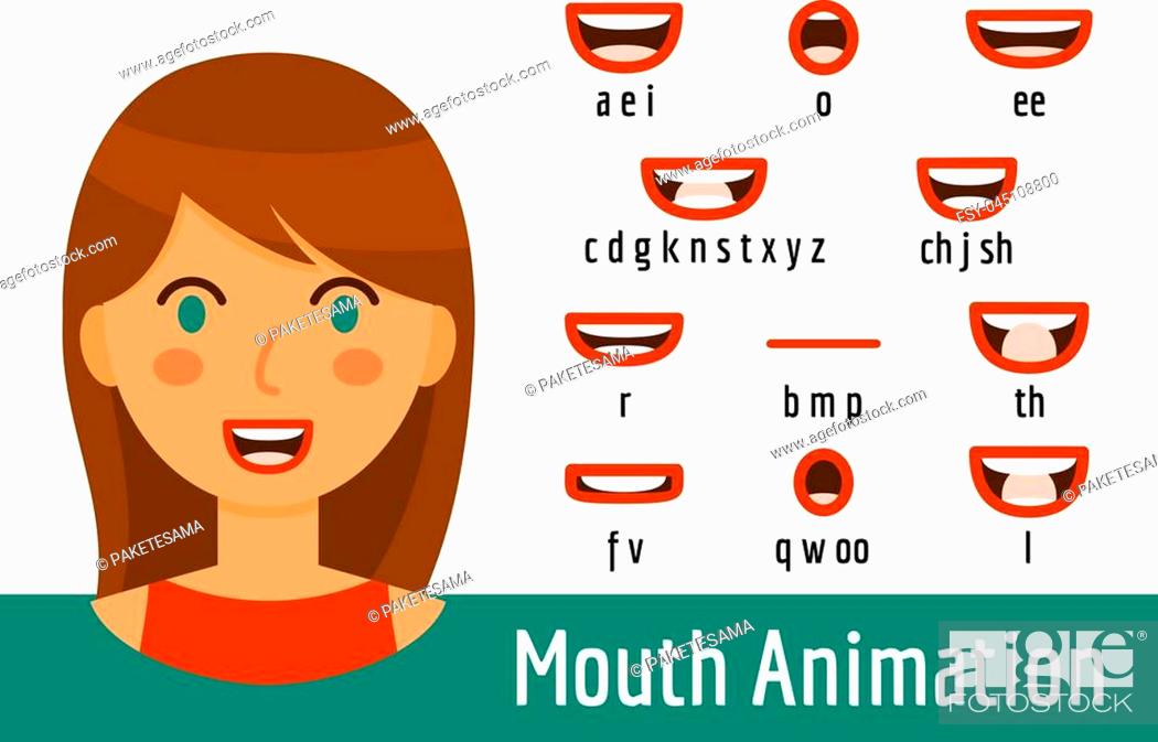Mouth Lip Sync set for animation of sound pronunciation, Stock Vector,  Vector And Low Budget Royalty Free Image. Pic. ESY-045108800 | agefotostock