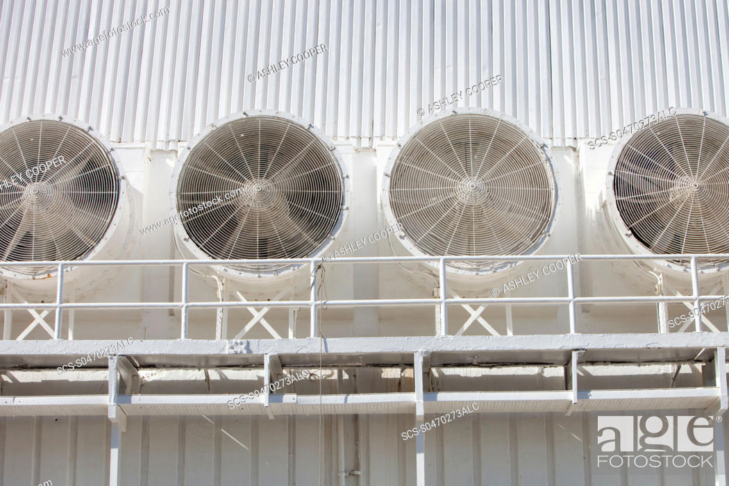 Stock Photo: Air conditioning extractor fans in Dubai.