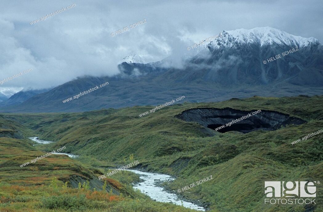 Stock Photo: Mt. Eielson and Muldrow-Glacier.