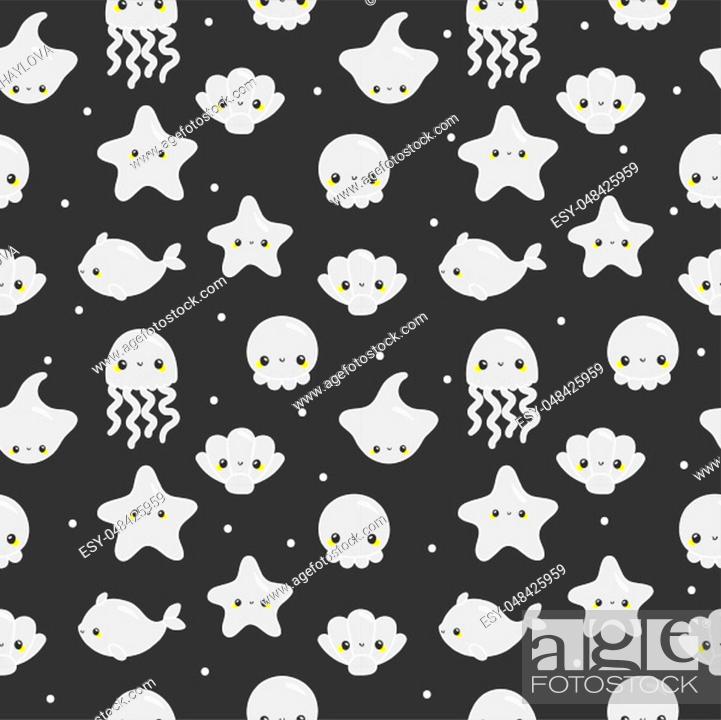 Cute colorful cartoon sea animals in circle for baby designs, Stock Photo,  Picture And Low Budget Royalty Free Image. Pic. ESY-048425959 | agefotostock