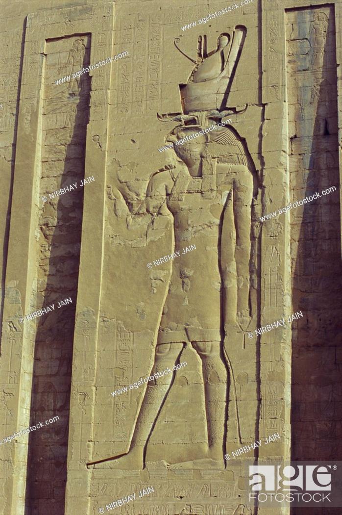 Stock Photo: Edfu temple of Horus , Cairo , Egypt.