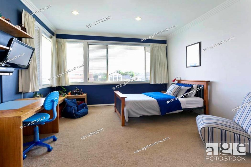 Stock Photo: modern childrens bedroom.