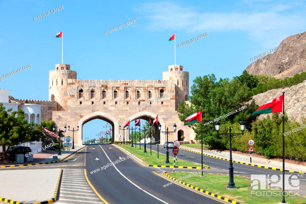 Stock Photo: Gate to the old town of Muscat. Sultanate of Oman, Middle East.