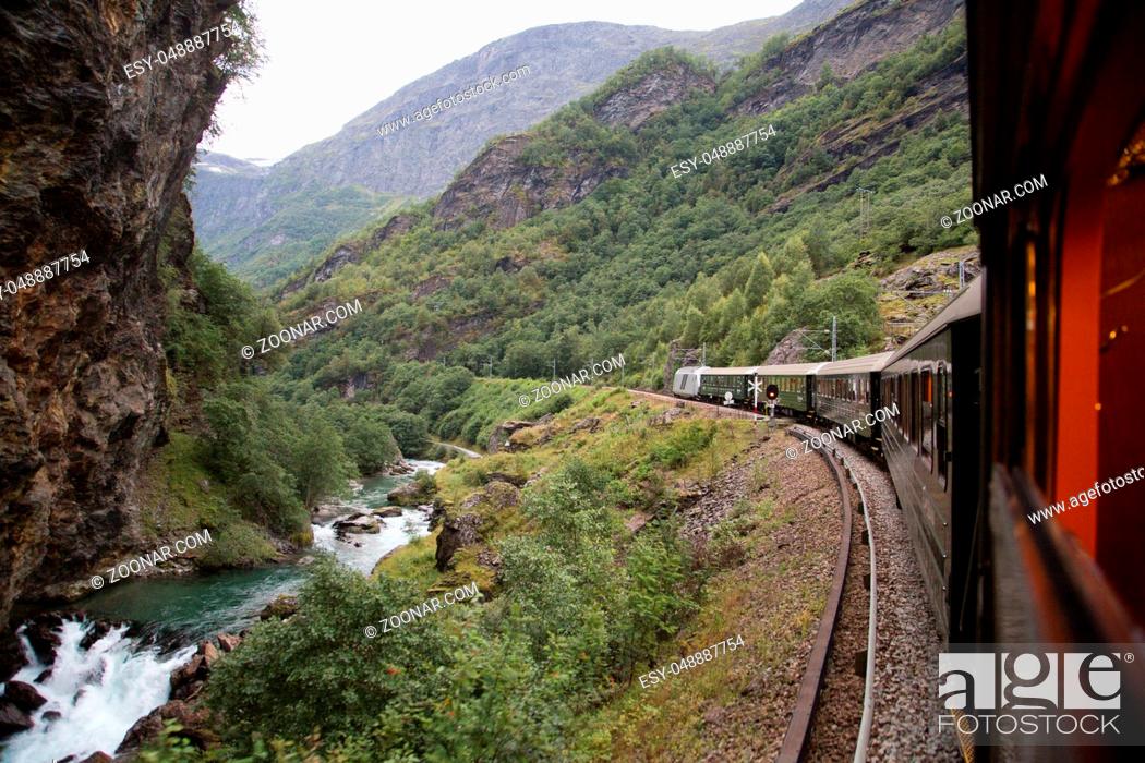 Stock Photo: The Flam Railway is one of the most beautiful train journeys in the world.