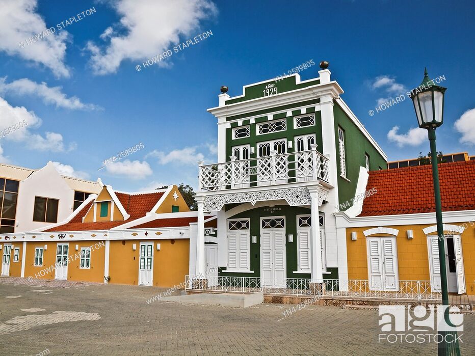 National Archaeological Museum of Aruba at Oranjestad. Built in 1929 this is an example of Dutch..., Stock Photo, Picture And Rights Managed Image. Pic. YN4-2589805 | agefotostock