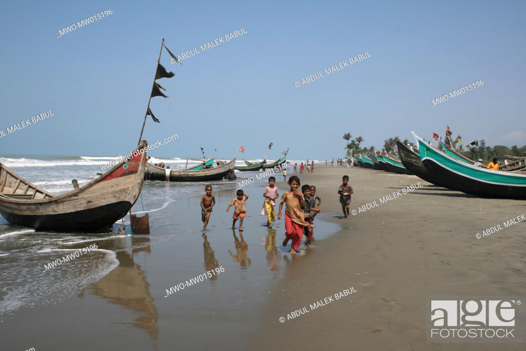 Stock Photo: The beach of Shah Porir Island Teknaf, Cox’s Bazar, Bangladesh March 22, 2008.