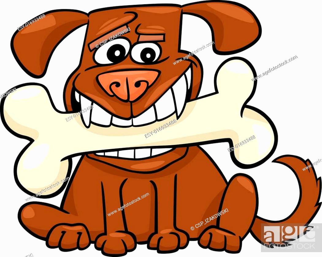 Cartoon Dog with big bone, Stock Vector, Vector And Low Budget Royalty Free  Image. Pic. ESY-016933488 | agefotostock