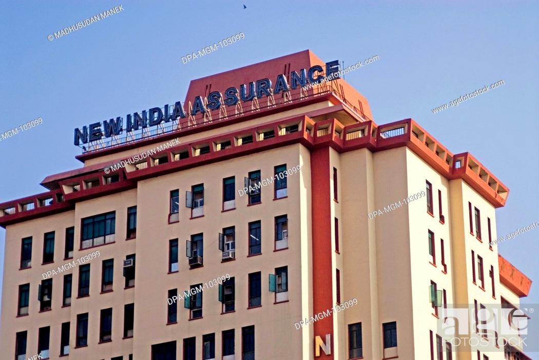 Stock Photo: New India Assurance modern building at Bombay Mumbai ; Maharashtra ; India.