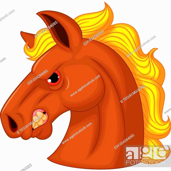 Angry horse head cartoon character, Stock Vector, Vector And Low Budget  Royalty Free Image. Pic. ESY-054284085 | agefotostock