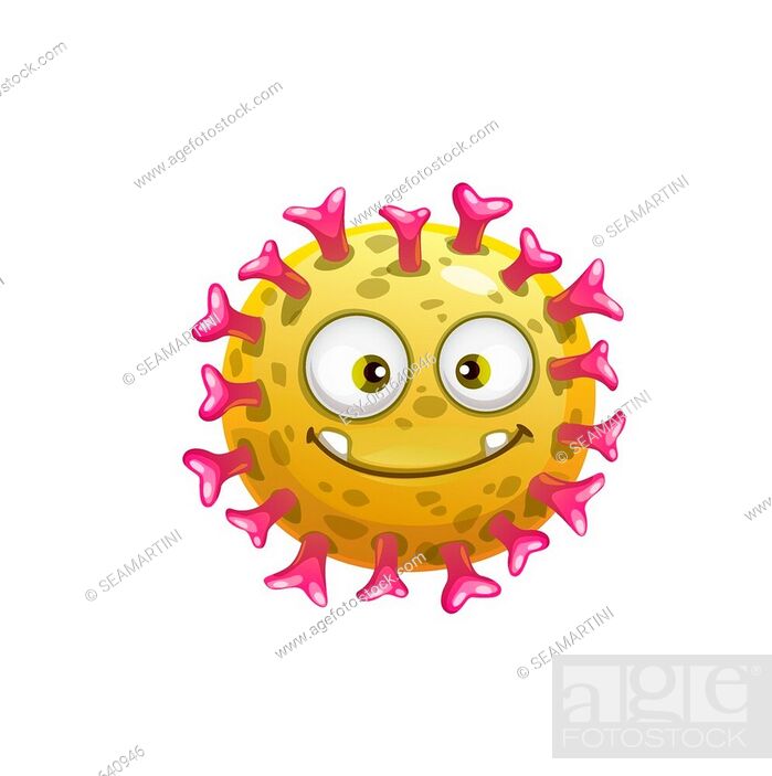 Cartoon rotavirus cell vector icon, funny virus, bacteria or germ character  happy face, Stock Vector, Vector And Low Budget Royalty Free Image. Pic.  ESY-061640946 | agefotostock