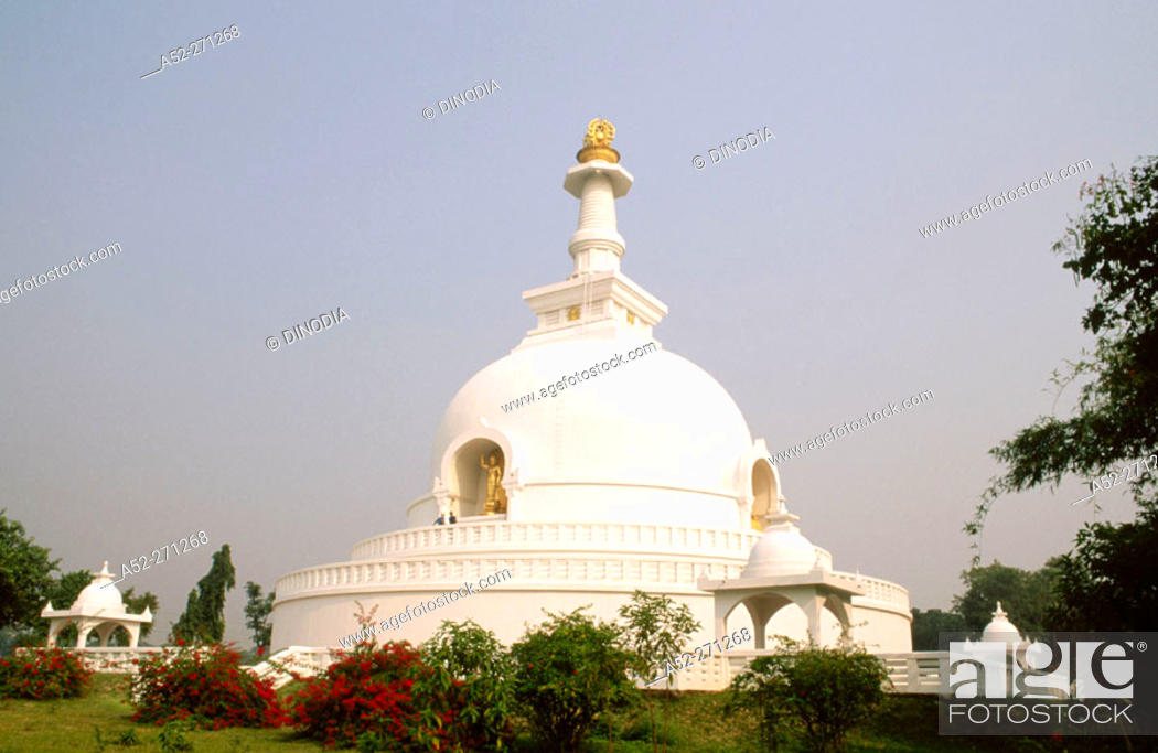 Vishwa Shanti Stupa (World Peace Stupa). Vaishali. Bihar. India, Stock Photo,  Picture And Rights Managed Image. Pic. A52-271268 | agefotostock