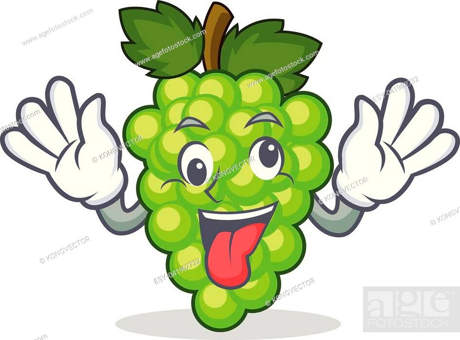 Crazy green grapes mascot cartoon vector illustration, Stock Vector, Vector  And Low Budget Royalty Free Image. Pic. ESY-041962732 | agefotostock
