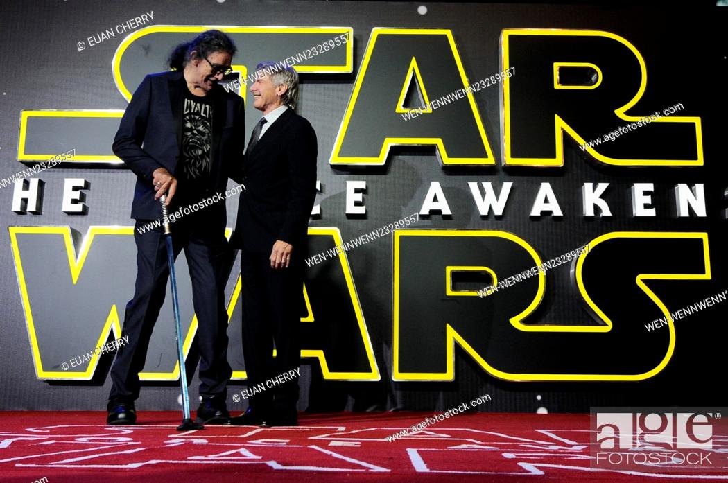 Stock Photo: Cast and Celebrities attends the European Premiere of ""Star Wars: The Force Awakens at the London's Leicester Square in London Featuring: Peter Mayhew.