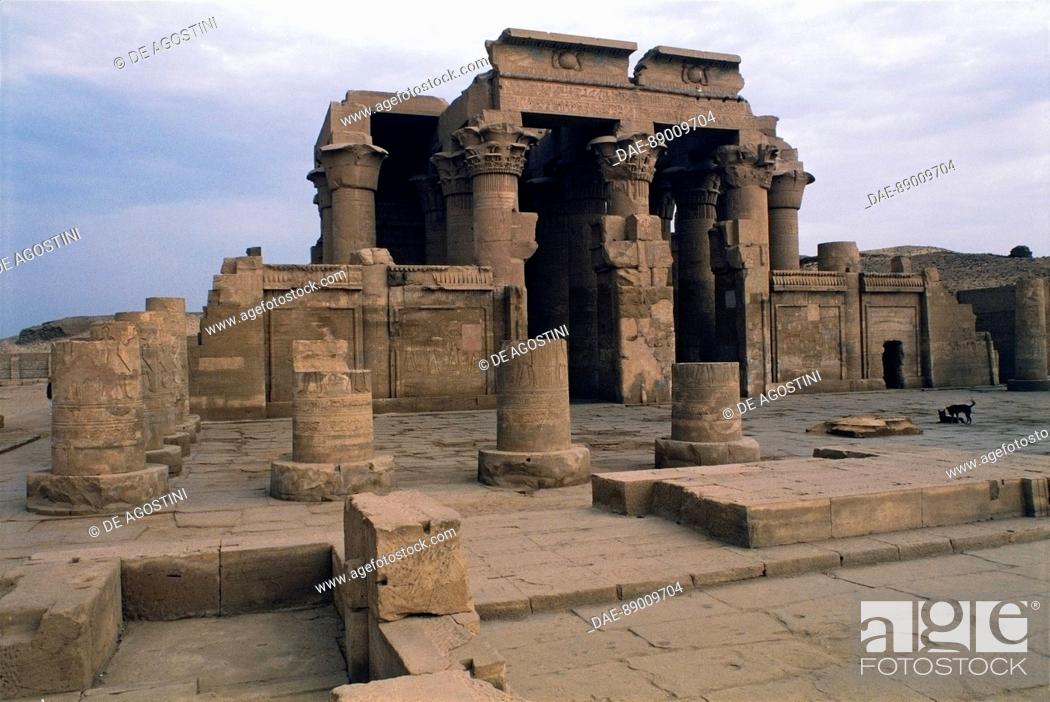 Stock Photo: Temple of Sobek and Haroeris, Kom Ombo, Egypt. Egyptian civilisation, Ptolemaic Kingdom, Hellenistic Era, Lagide Dynasty.