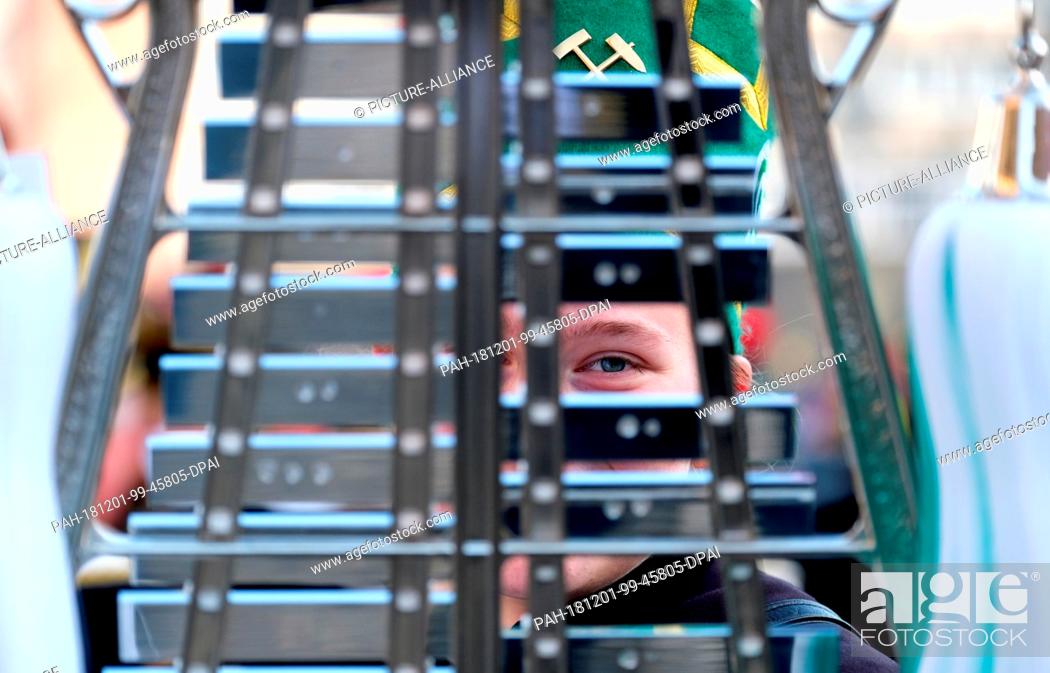 01 December 2018 Saxony Chemnitz A Participant Of The 40th Mountain Parade Looks Through A Stock Photo Picture And Rights Managed Image Pic Pah 181201 99 45805 Dpai Agefotostock
