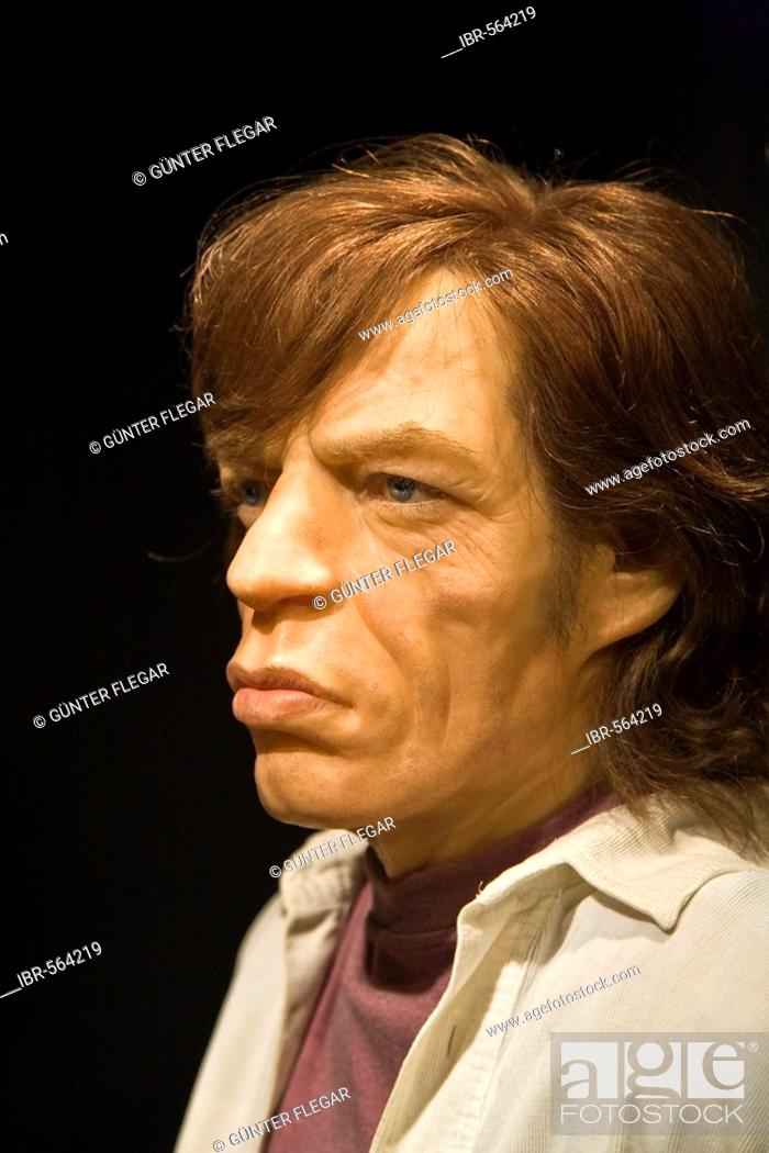 Stock Photo: Sir Michael Phillip Jagger Mick Jagger as a wax figure Wax museum of Prague Czechia.