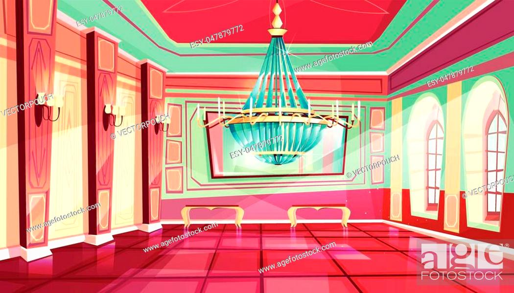 Vector cartoon castle palace ballroom interior background with royal  furniture - big windows, Stock Vector, Vector And Low Budget Royalty Free  Image. Pic. ESY-047879772 | agefotostock