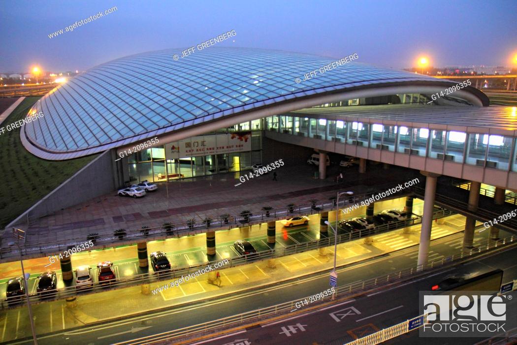Stock Photo: China, Beijing, Beijing Capital International Airport, PEK, Express Train Station, Terminal 3, T3, .
